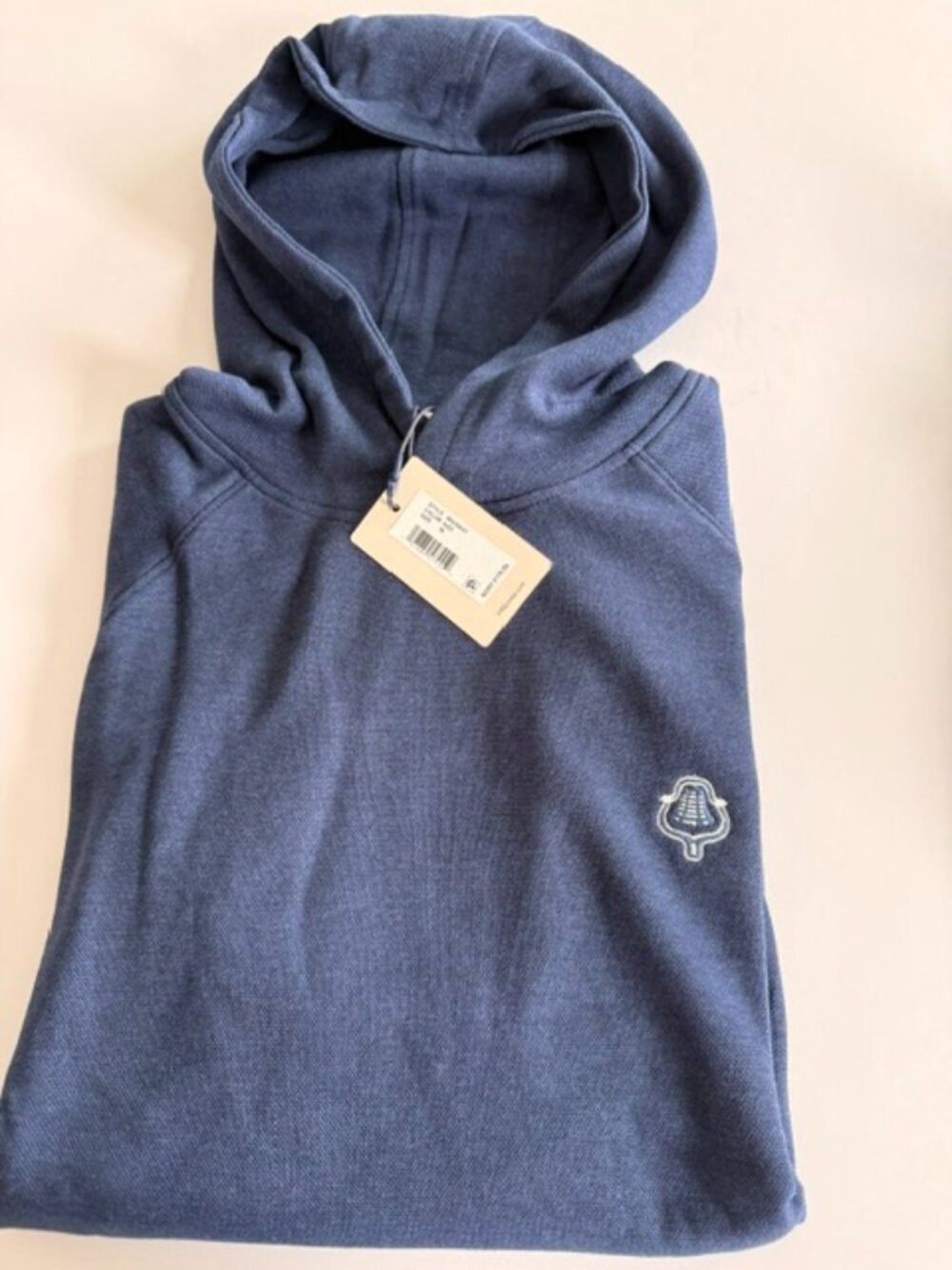 Peter Millar Navy Pique Hooded Pullover - Size M - NWT